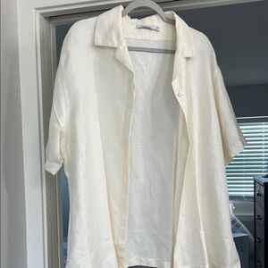 Calvin Klein Ivory Short Sleeve Shirt